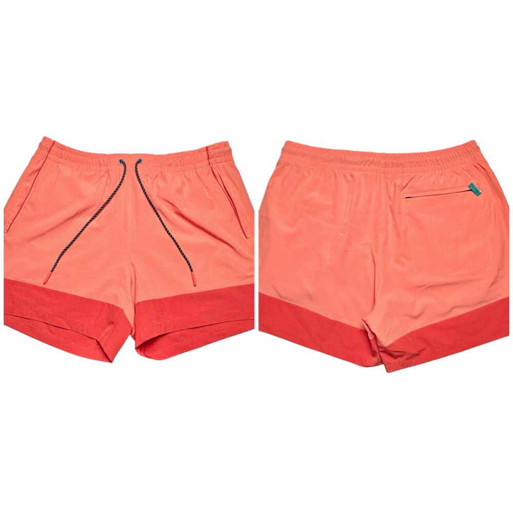 Bonobos | Men | Coral Colorblock 5 Inch Versatile Athletic Swim Shorts | Large